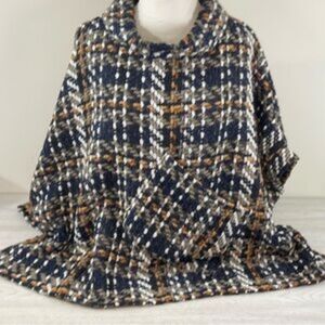 Coco + Carmen Knit Plaid Fall‎ Sz. OS Shawl Jacket